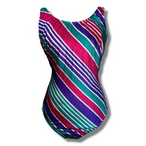Vintage Striped Swimsuit